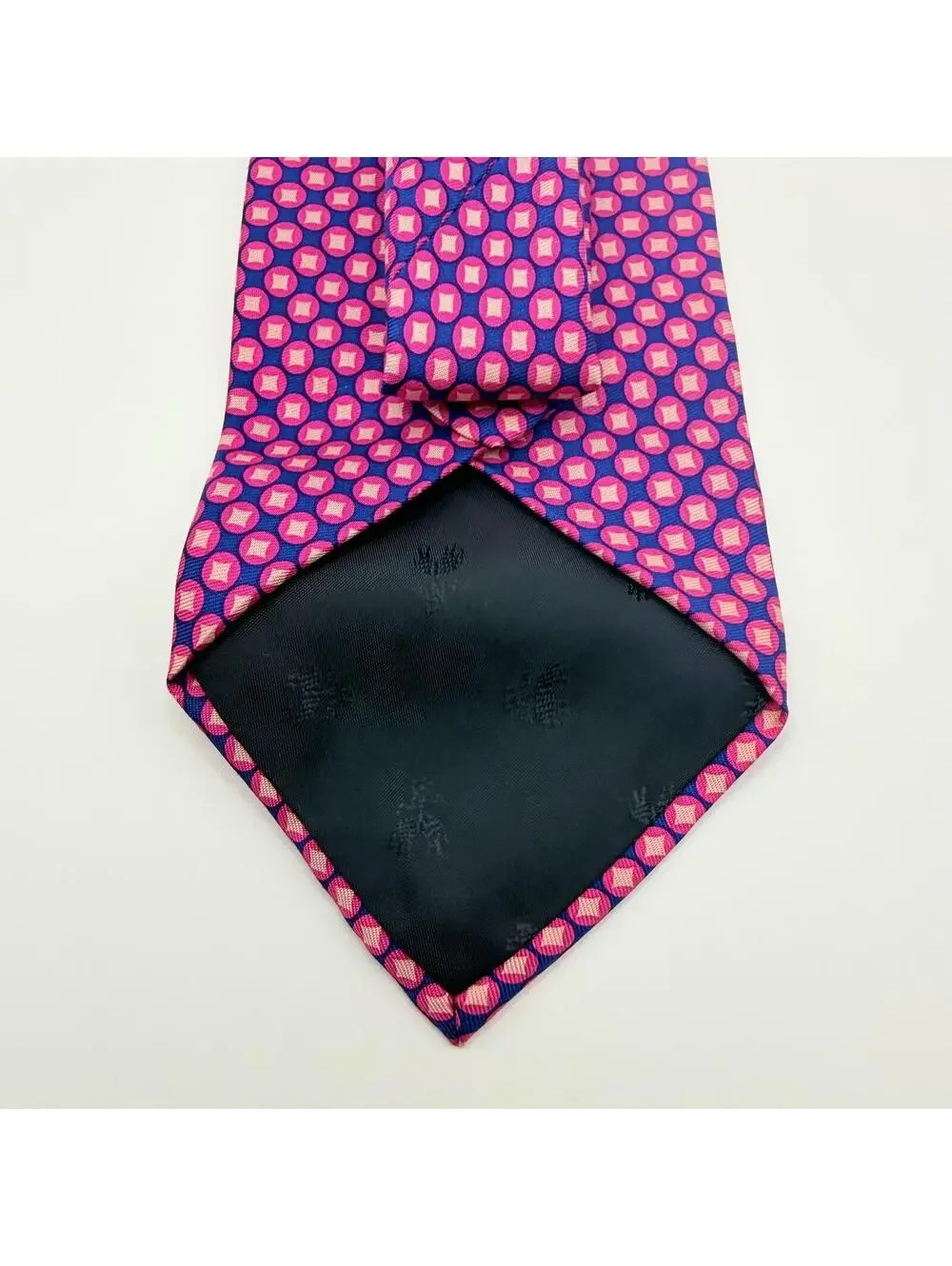 Brooks Brothers Tie Men's Pink Blue 346 Geometric Pattern